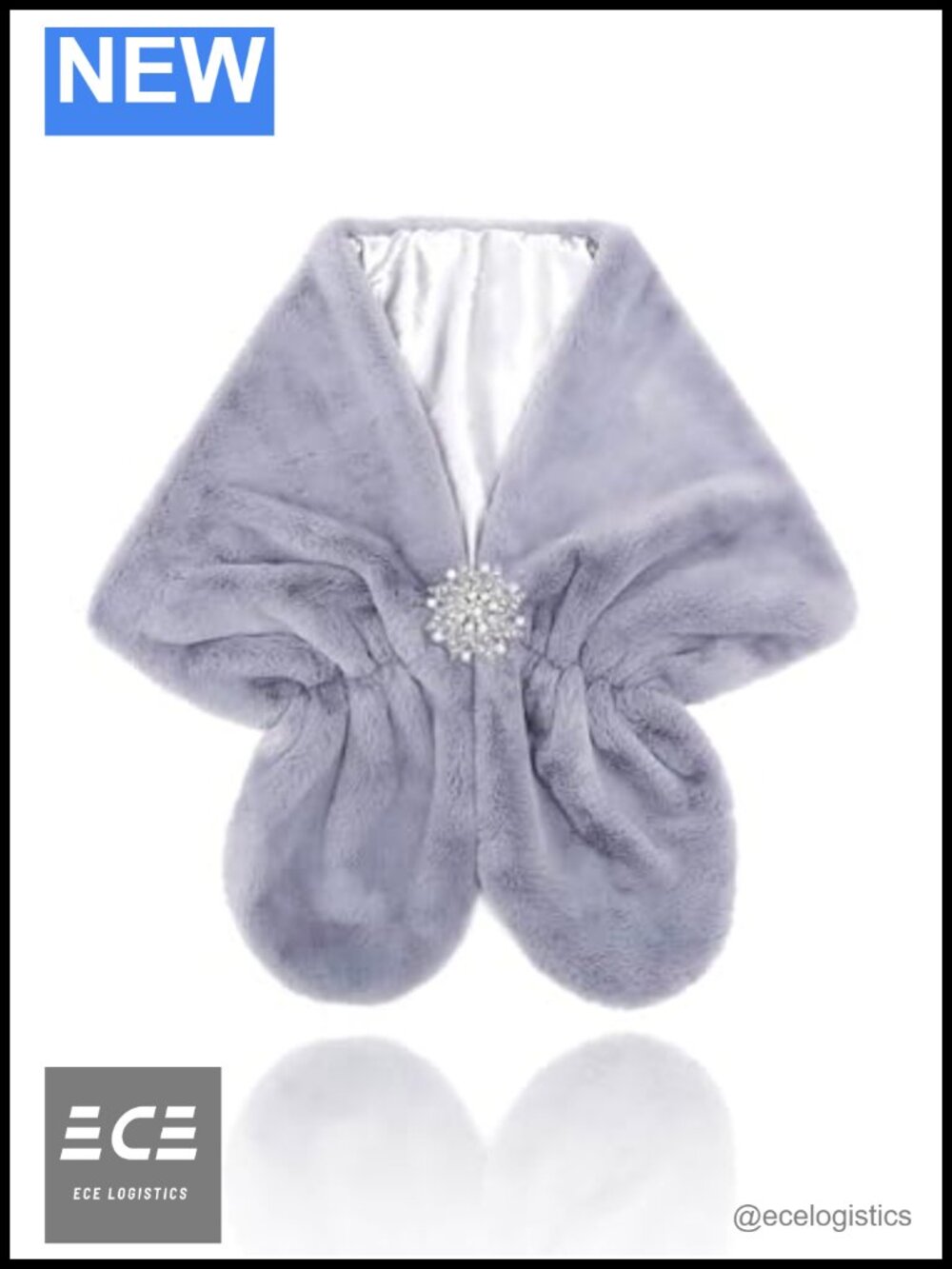 Faux Fur Shawl Wrap Bridal Stole Cape Scarf for Bride Bridesmaids